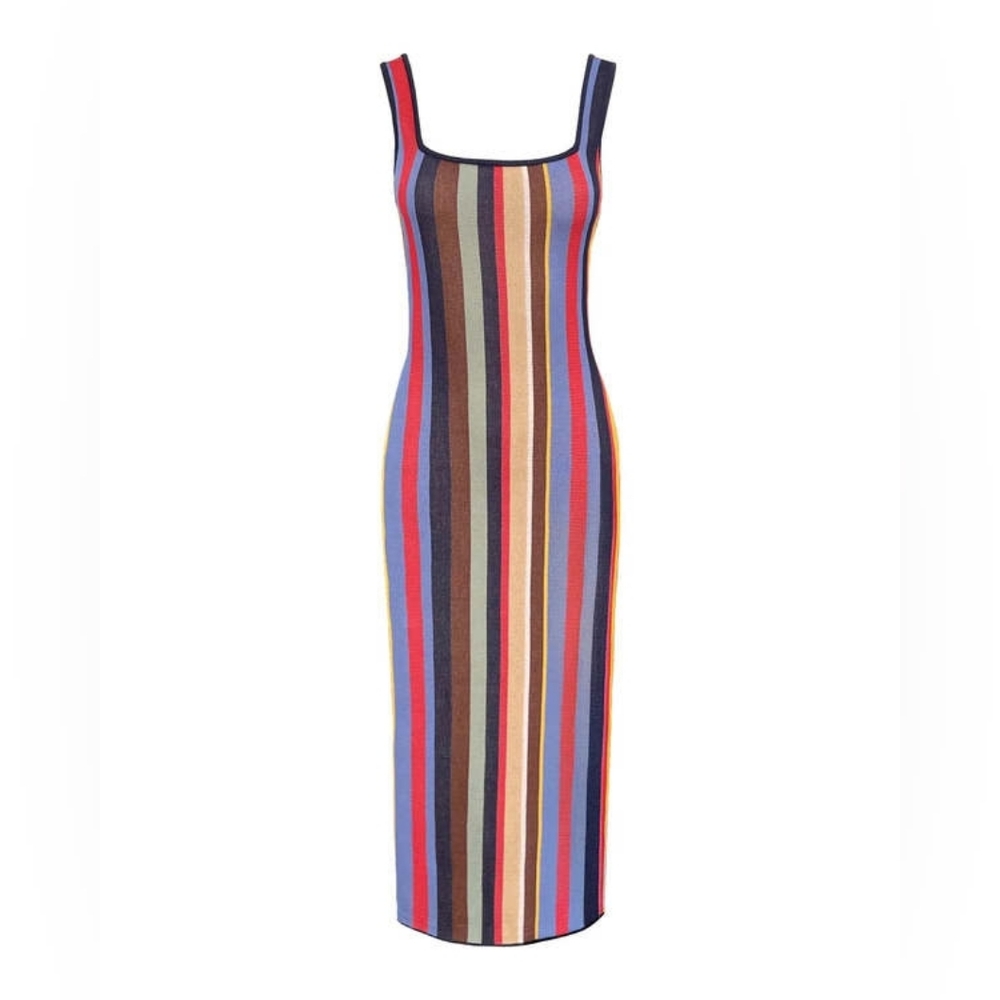 Staud Katie Market Stripe Midi-Dress Size M